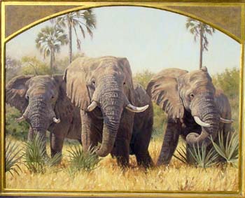 In a Grove of Palms, oil on linen41 x 52, private collection