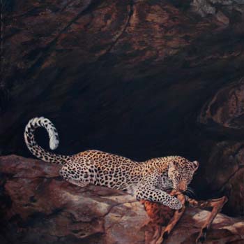 In a Secluded Place, oil on linen 30 x 30