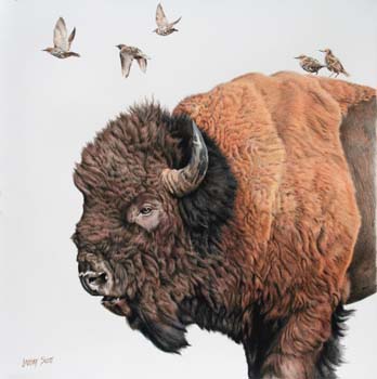 Mov'n Along colored pencil 22.5 x 22.5