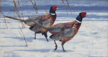 Heralds of Spring, oil on linen 11 x 20