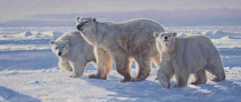 On the Ice Floe, oil on linen,